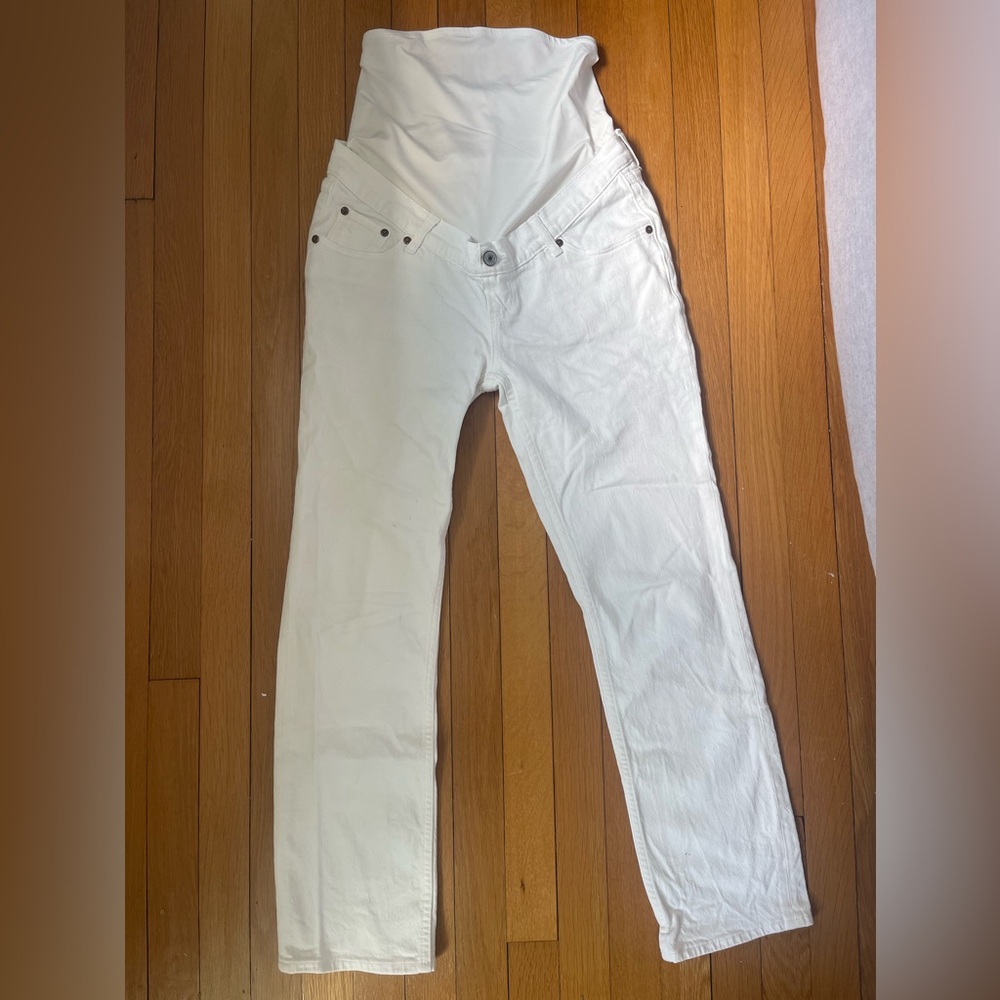 Abercrombie white maternity jeans size 25